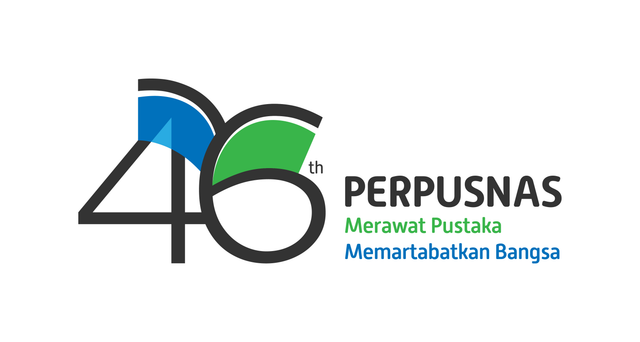Logo HUT Perpusnas RI yang ke 46, Sumber: Perpusnas RI