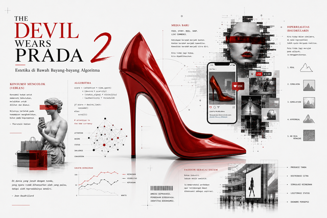 The Devil Wears Prada 2 lebih dari sekadar sekuel yang menjual nostalgia dan persaingan antarperempuan. (Gambar dibuat dengan menggunakan AI) 