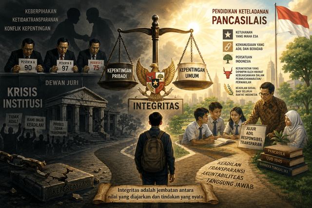 Ilustrasi integritas dewan juri (Foto: chatGPT/Pormadi)