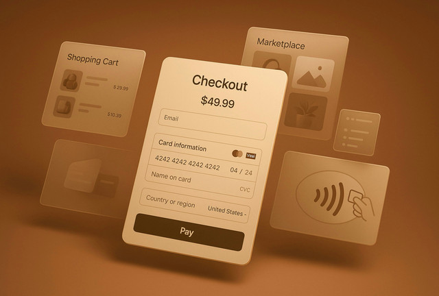 Ilustrasi Layar checkout online dengan detail pembayaran dan keranjang belanja. Sumber: Unsplash.