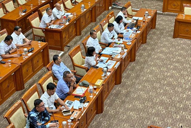 Suasana Rapat Dengar Pendapat Komisi III dengan Konsorsium Pembaruan Agraria dan Dirkrimum Polda NTT di Kompleks Parlemen, Senayan, Jakarta, Senin (18/5/2026). Foto: Nasywa Athifah/kumparan