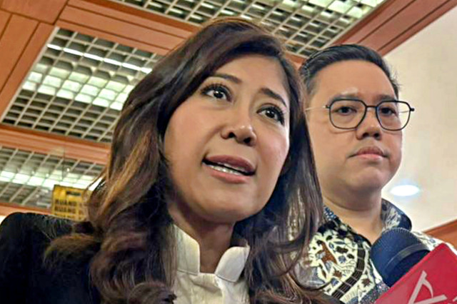 Menkomdigi Meutya Hafid di Kompleks Parlemen, Senayan, Jakarta, Senin (18/5/2026). Foto: Nasywa Athifah/kumparan