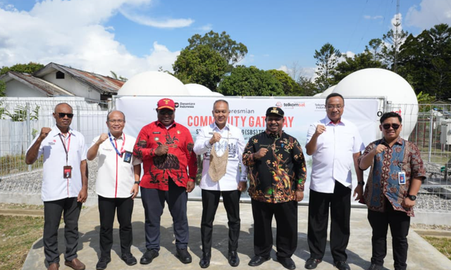Peresmian Community Gateway Telkomsat Wamena, Papua Pegunungan. Foto: Telkom
