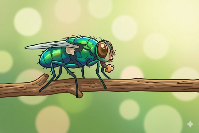 Ilustrasi antibakteri alami sayap lalat farmasi antimicrobial peptides AMP. Foto: Gemini AI