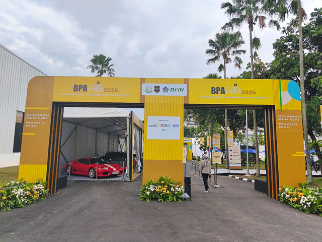 Pameran Barang Lelang pada BPA Fair di Kantor Badan Pemulihan Aset (BPA) Kejaksaan Agung RI, Ragunan, Pasar Minggu, Jakarta Selatan, Selasa (19/5/2026). Foto: Aditya Nugraha/kumparan