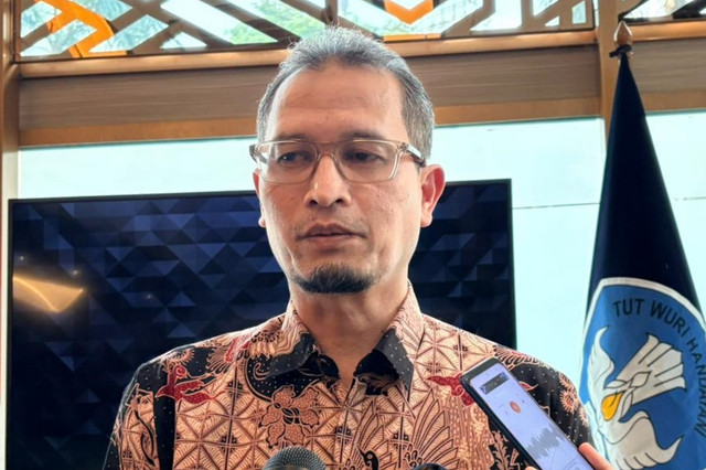  Direktur Belmawa Kemendiktisaintek Beny Bandanadjaja usai acara Ngopi Bareng terkait Program Belmawa, Kemendiktisaintek, Jakarta (19/5/2026). Foto: Kevin Daniel/kumparan