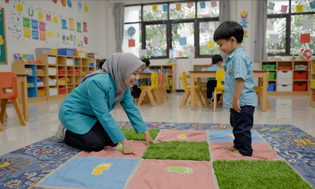 Penggunaan Karpet Interaktif Karya Tim RABA UMS