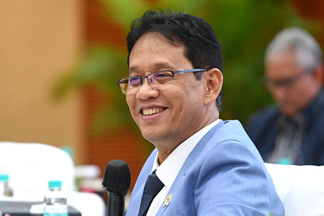 Menteri Keuangan Purbaya Yudhi Sadewa memberikan keterangan saat konferensi pers APBN KiTa edisi Mei 2026 di Jakarta, Selasa (19/5/2026). Foto: M Risyal Hidayat/ANTARA FOTO