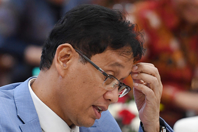 Menteri Keuangan Purbaya Yudhi Sadewa memberikan keterangan saat konferensi pers APBN KiTa edisi Mei 2026 di Jakarta, Selasa (19/5/2026). Foto: M Risyal Hidayat/ANTARA FOTO