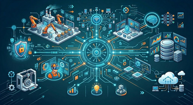 "ilustrasi gambar revolusi industri" sumber: Gemini  AI