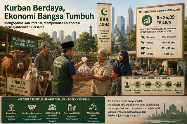 Ilustrasi Kurban Mendorong Ekonomi Rakyat. Foto: Generated by AI