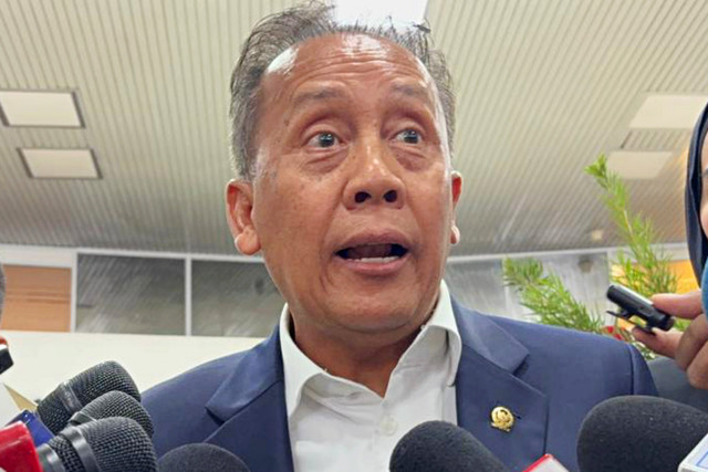 Wakil Ketua DPR Saan Mustopa di Kompleks Parlemen, Senayan, Jakarta, Rabu (20/5/2026). Foto: Nasywa Athifah/kumparan