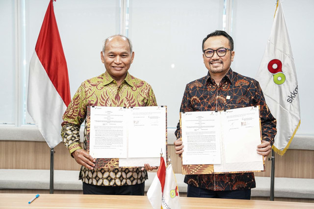 Pertamina Patra Niaga menandatangani Nota Kesepahaman dengan Satuan Kerja Khusus Pelaksana Kegiatan Usaha Hulu Minyak dan Gas Bumi (SKK Migas), Selasa (19/5/2026). Foto: Pertamina Patra Niaga