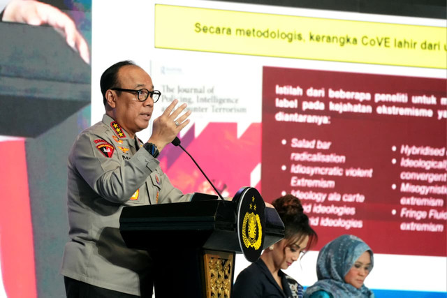 Wakapolri Komjen Pol Dedi Prasetyo saat Rakernis Densus 88. Foto: Polri