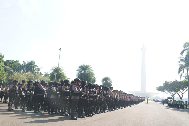 Apek pengamanan aksi unjuk rasa di wilayah hukum Polres Jakarta Pusat. dok Polres Jakarta Pusat
