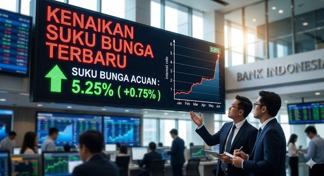 Ilustrasi kenaikan suku bunga. Foto: Gemini AI