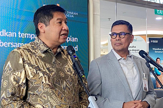 Konferensi pers Direktur Utama BSI Anggoro Eko Cahyo dan Menteri PKP Maruarar Sirait di Kantor Pusat BSI, Gatot Subroto Jakarta, Kamis (21/5/2026). Foto: Muhammad Fhandra/kumparan