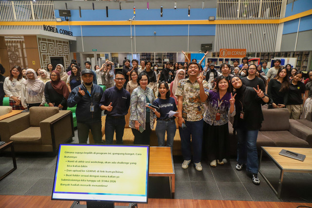 Keseruan Storytelling, Live Coverage and Content Creation workshop kumparan Academy goes to campus di Binus University Anggrek, Jakarta, Kamis (21/5/2026). Foto: Iqbal Firdaus/kumparan