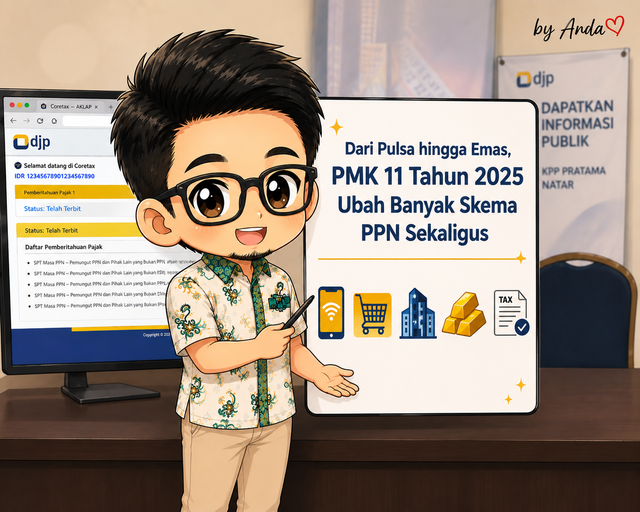 PMK 11 Tahun 2025 Ubah Banyak Skema PPN Sekaligus. (Gambar: Anda)