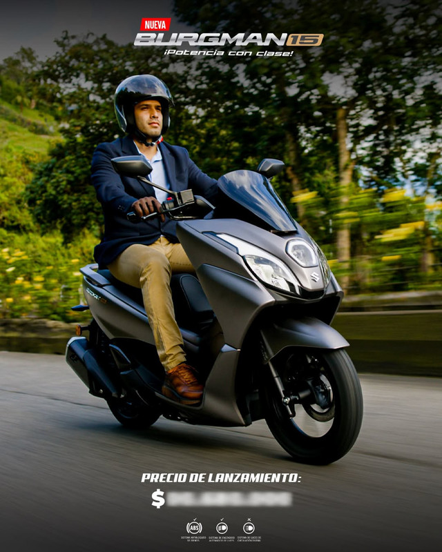 Motor skutik Suzuki Burgman 15 meluncur di Kolombia. Foto: Dok. Suzuki