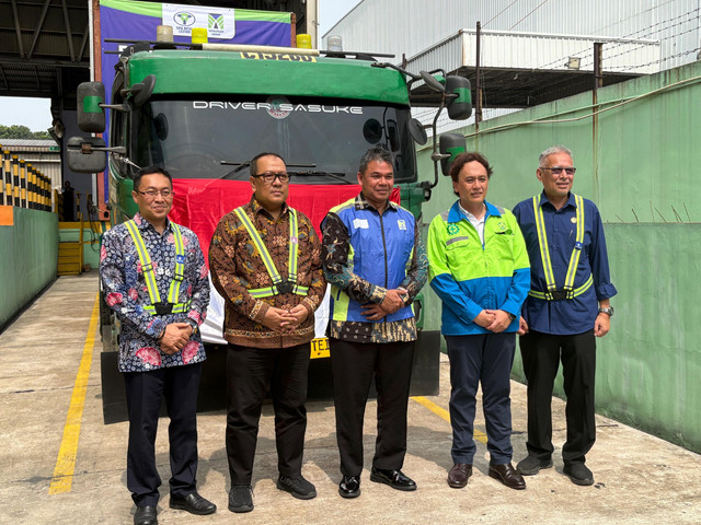 Pelepasan ekspor produk baja lapis PT Tata Metal Lestari. Dok: kumparan/Widya Islamiati