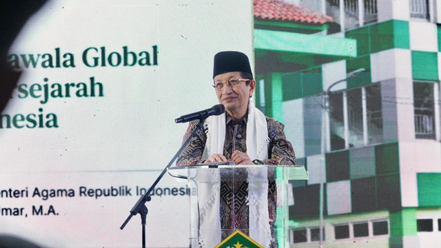 Menteri Agama RI, Nasaruddin Umar, di MAN Insan Cendekia Serpong, Jumat (22/5/2026). Foto: Dok. Istimewa