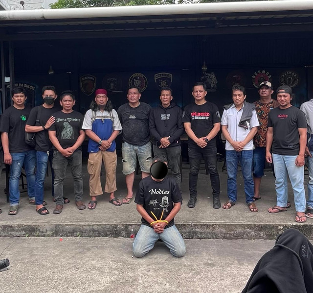 Polisi menangkap pria berinisial EB (40 tahun) di Kota Makassar, Sulsel, karena diduga membunuh perempuan inisial MA (40 tahun). Foto: Dok. Istimewa
