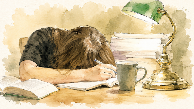 Ilustrasi kurang tidur efek kognitif otak begadang hustle culture.Photo by GPT AI