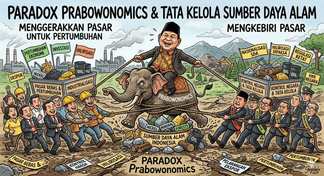 Ilustrasi Prabowonomics dibuat dari grok AI