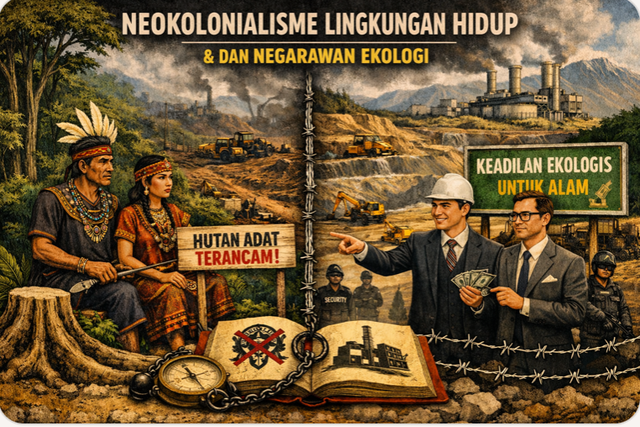 Ilustrasi kondisi lingkungan hidup. (Sumber: Copilot)