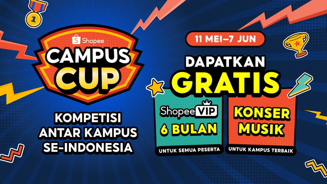 Shopee Campus Cup mengajak mahasiswa antar kampus bisa menunjukkan semangat kerja sama, strategi, dan kreativitas melalui pengalaman yang seru serta interaktif. Dok. Shopee.