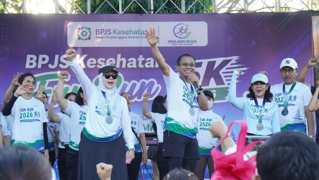 BPJS Kesehatan Fun Run 2026 di lapangan UNDIKSHA Buleleng, Bali, pada Minggu (24/5/2026). Foto: Dok. BPJS Kesehatan