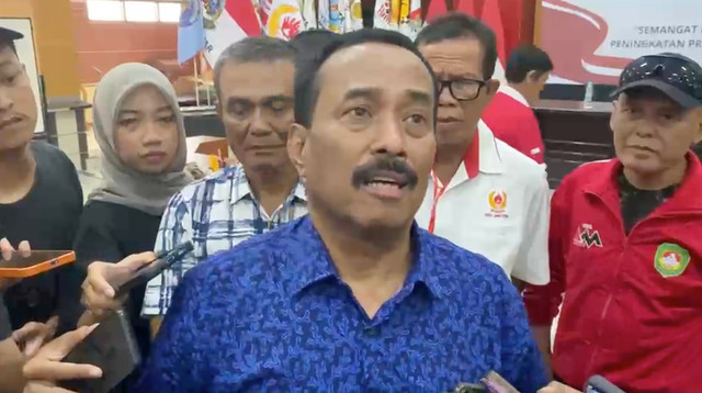 Samanhudi Anwar seusai terpilih menjadi Ketua KONI Blitar 2026-2030, di Blitar, Selasa (19/5/2026). Foto: Istimewa
