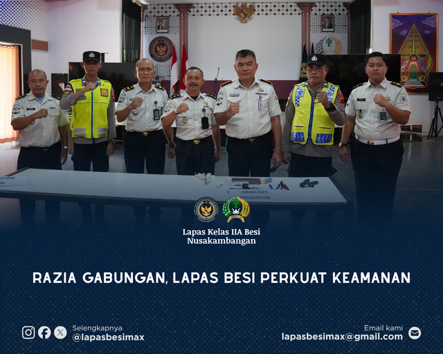 Razia Gabungan, Lapas Besi Perkuat Keamanan