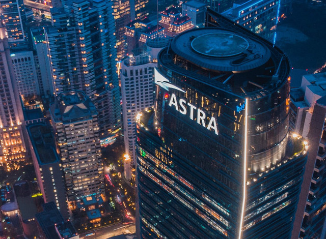 Foto udara Gedung Menara Astra, Jalan Jenderal Sudirman, Jakarta. Foto: Dok. PT Astra International Tbk