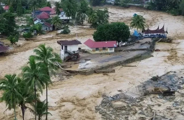Kondisi Bencana alam di Gunung Nago, Padang. Sumber foto: ANTARA foto