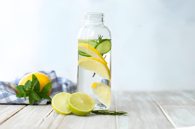 Ilustrasi air lemon. Foto:IStockphoto/simarik