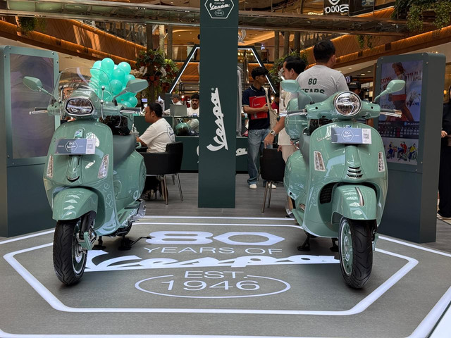 Peluncuran Vespa 80th Anniversary di Pondok Indah Mall 2, Jakarta, Rabu (26/5/2026). Foto: Syahrul Ghiffari/kumparan