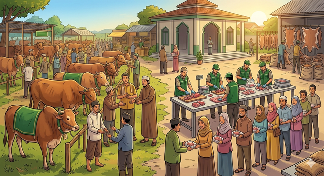 Ilustrasi Idul Adha. Foto: Gemini AI