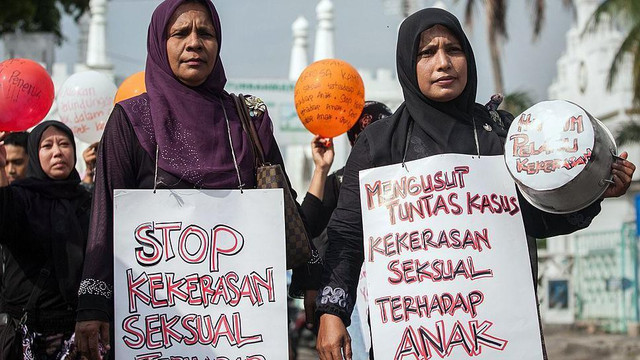 Kampanye antikekerasan pada anak di Jakarta.