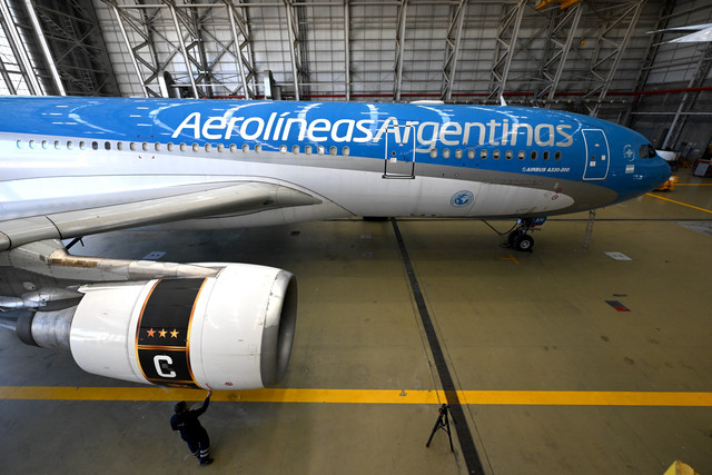 Aerolineas Argentina. Foto: Luis ROBAYO / AFP