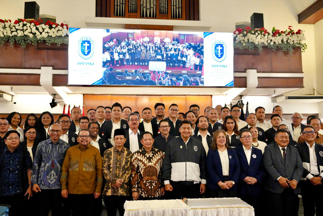 Mendagri Tito Karnavian saat menghadiri acara Serah Terima Kepengurusan dan Pelantikan Dewan Pimpinan Pusat (DPP) PIKI Masa Bakti 2026-2031 di Gereja Paulus Jakarta, Sabtu (30/5/2026). Foto: Dok. Kemendagri