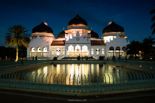 Masjid Baiturahman di Aceh foto by Pixabay
