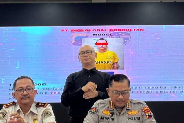 Rilis pengungkapan kasus dugaan penipuan daring dengan modus pig butchering di Polda Jawa Tengah, Semarang, Senin (1/6/2026). Foto: Intan Alliva Khansa/kumparan