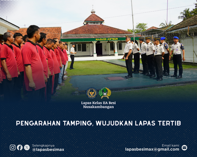 Pengarahan Tamping, Wujudkan Lapas Tertib