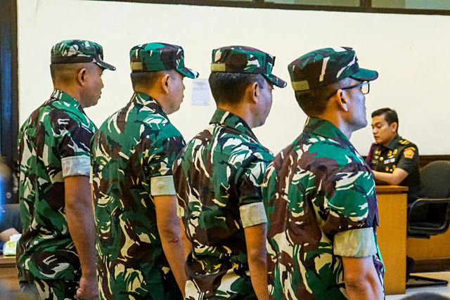 Sidang tuntutan kasus penyiraman air keras terhadap Wakil Koordinator Kontras, Andrie Yunus, di Pengadilan Militer II-08 Jakarta, Rabu (3/6/2026). Foto: Iqbal Firdaus/kumparan