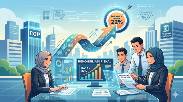 Ilustrasi Persiapan Akuntan Menuju Sasaran Pajak (Sumber: Google Gemini, 2026)