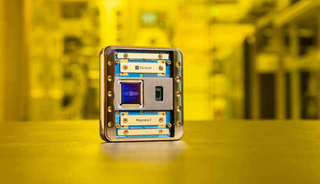 Chip Quantum Majorana 2 dari Microsoft. Foto: Dok. Microsoft.
