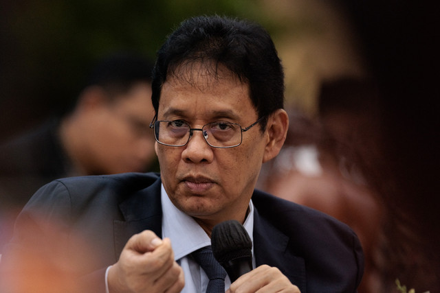 Menteri Keuangan Indonesia Purbaya Yudhi Sadewa menghadiri konferensi pers bulanan mengenai anggaran pendapatan dan belanja negara (APBN) di Kementerian Keuangan, Jakarta, Jumat (5/6/2026). Foto: Yasuyoshi Chiba/AFP