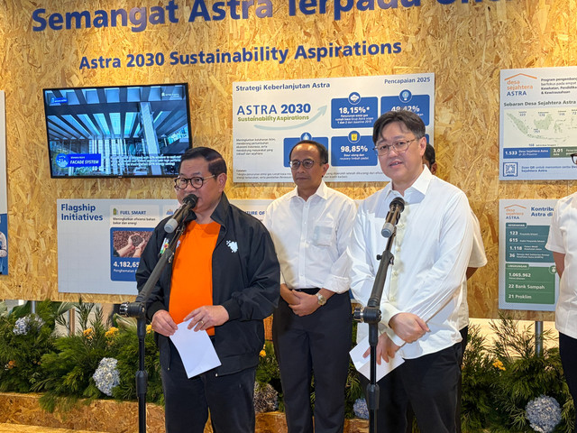 Peluncuran kampanye "Insan Astra Ayo Naik Transum Jakarta" oleh PT Astra International Tbk di Menara Astra, Jakarta Pusat, Jumat (5/6/2026).  Foto: Najma Ramadhanya/kumparan